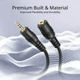 thumbnail image 3 of 2.5mm Extension Cable (3 Feet) - Male to Female Adapter Extender Stereo Audio Sub Mini Subminiature Jack Adapter Wire Cord Plug Connector for Headset Headphone Microphone, 3 of 6