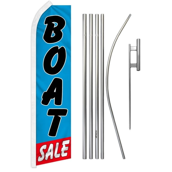 Boat Sale Super Flag & Pole Kit