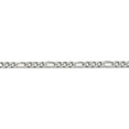 thumbnail image 2 of Sterling Silver 4mm Pave Flat Figaro Chain (16 X 4) Made In Italy qff100-16, 2 of 5