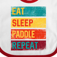 thumbnail image 4 of Inktastic Stand Up Paddle Boarding Eat Sleep Paddle Repeat Boys or Girls Baby Bib, 4 of 4