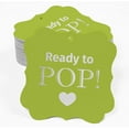 thumbnail image 2 of Inkdotpot Real Silver Foil Ready To Pop Baby Shower Tags Favor Bracket Shape Hang Pack Of 100 Paper Tags, 2 of 6