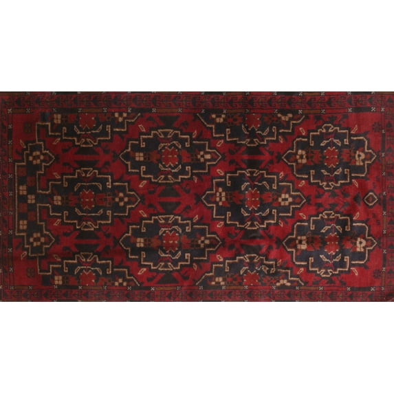 Ahgly Company Indoor Rectangle Traditional Bakers Brown Persian Area Rugs, 2' x 4'