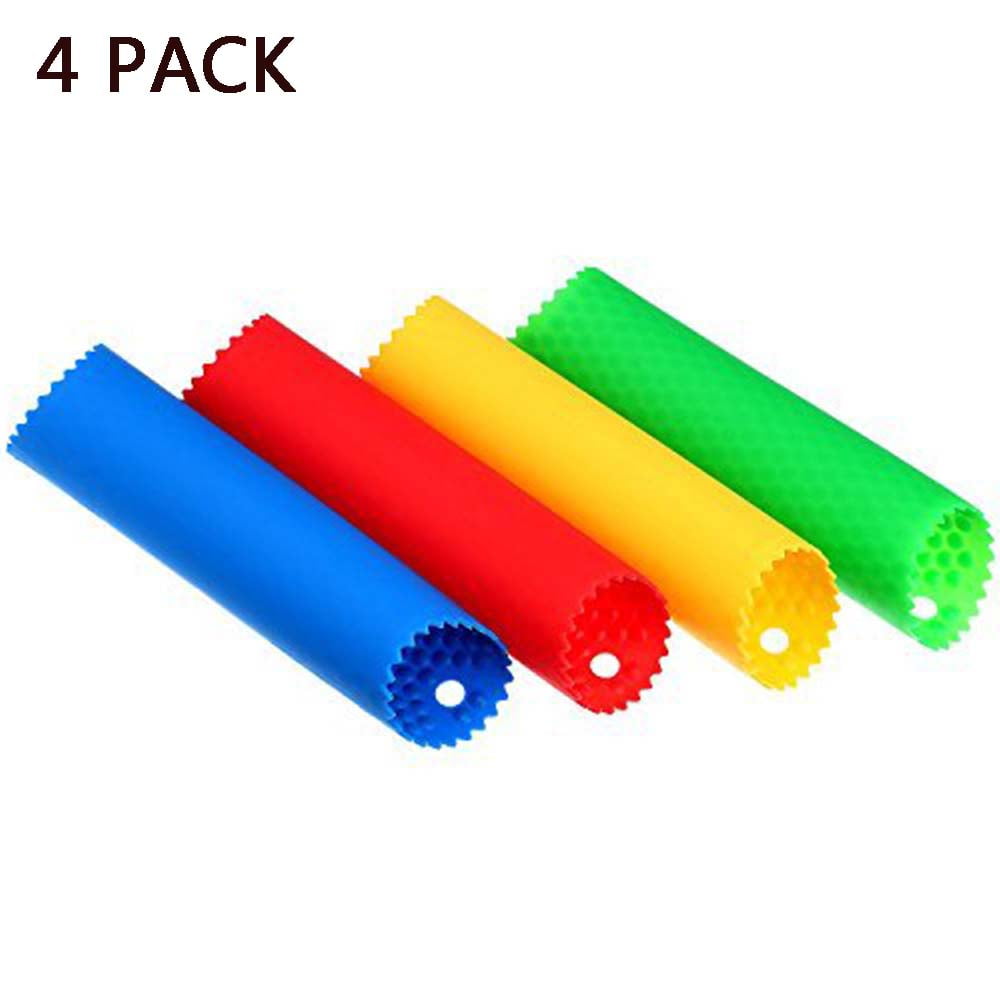 4 Pieces Silicone Garlic Peeler Garlic Peeling Tube Kitchen Tools, Red