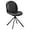 Black-pu, variant on PU Leather Swivel Office Chair No Wheels, Small Comfy Mid Century Armless Desk Chair, Cute Swivel Vanity Chairs No Wheels for Small Spaces, Bedroom,Living Room,Home Office, Black