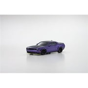 Kyosho  ASC Dodge Challenger SRT Hellcat Redye Plum Crazy Body Model Car, Purple