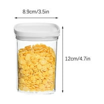 kchsji Airtight Food Storage Containers, Large Capacity Kitchen Canisters for Dry Goods, 3-Layer Seal Lock for Flour, Cereal, Tea, Space-Saving Stackable Pantry Organization