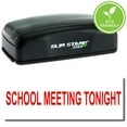 thumbnail image 1 of Large Pre-Inked School Meeting Tonight Stamp with Red Ink, 1 of 4
