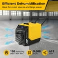 thumbnail image 4 of Costway 50-Pint(DOE) Commercial Dehumidifier Rotational Molded Industrial Dehumidifier with Pump Yellow 9,000 Sq.ft Coverage Area (MAX 190Pint at 95°F, 90%RH), 4 of 9