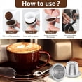 thumbnail image 4 of Cápsulas de Espresso Reutilizables, Cápsulas de Espresso Recargables de Acero Inoxidable con Láminas de Aluminio, 4 of 7