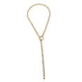 thumbnail image 1 of Tachiuwa Metal Chain Necklace Loop Buckle Clasp Wheat Chain Simple Fashion Jewelry Gold, 1 of 9