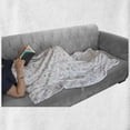 thumbnail image 6 of Colorful Soft Flannel Fleece Blanket, Cats Wearing Dress and Bow Tie with Hearts Clouds and Stars Shapes Pattern, Cozy Plush for Indoor and Outdoor Use, 50" x 60", White Multicolor, by Ambesonne, 6 of 6