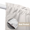 thumbnail image 2 of Farmhouse Beige White Striped Kitchen Window Curtains, Swag Curtains Valance for Bedroom Living Room Bathroom, Modern Stripes Rod Pocket Window Treatment Curtain Block Drapes 2 Panels 36"x36", 2 of 9