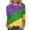 AJ Purple, variant on YUGYXL Summer Plus Size 3/4 Length Sleeve Tshirt for Women Mardi Gras Mask Printed Loose Cozy Costume Trendy Crew Neck Lightweight Tunic Clothes Celebration Tees