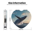 thumbnail image 3 of Kdxio Dancing Whale Pocket Mirror, 1X/2X Travel Makeup Mirror 2-Sided Folding Small Mirror Portable Double-Sided Magnifying Cosmetic Mirror for Gift-Heart Shape, 3 of 9