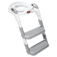 thumbnail image 1 of Baño Entrenador Infantil con Escalera Asiento Acolchado Antideslizante Plegable y Ajustable para Sanitario Común - Gris, 1 of 7