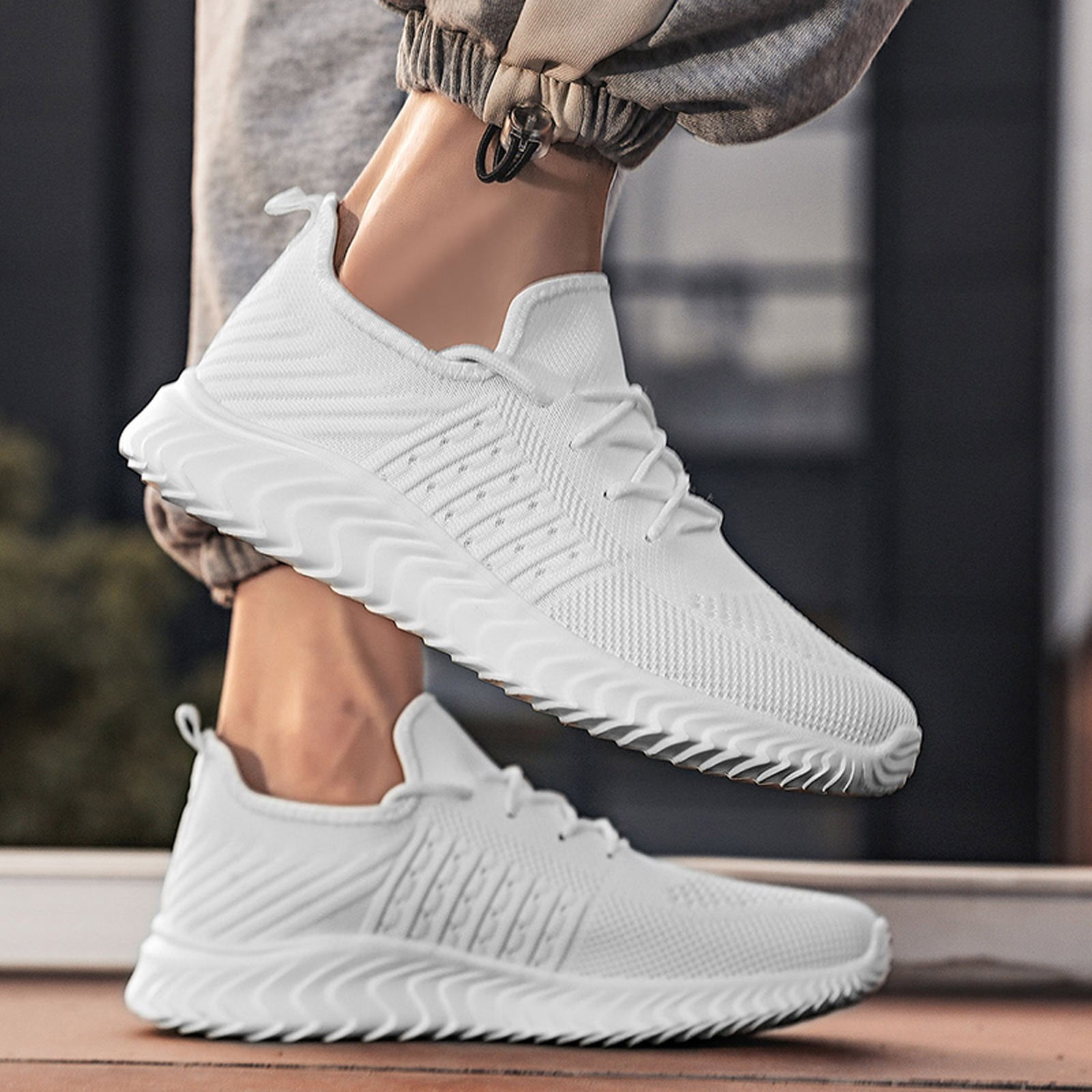 GHSOHS Mens Shoes Casual Sneakers for Men High Top Running