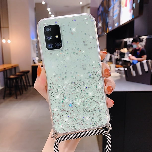 Funda con correa para el cuello para Samsung Galaxy A51 A71 A13 S23 S20 FE S21 Ultra S10 Plus A72 S22 A12 A14 A52 A53 A54 5G Tan Jianjun unisex