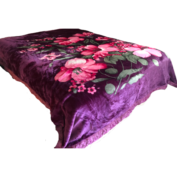 Heavy Korean Mink Fleece Blanket 2 Ply Reversible Silky Soft Plush