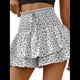 thumbnail image 1 of Mini Shorts de Cintura Alta con Volantes para Mujer Bonitos Shorts Cortos Escalonados con Shorts Debajo Gris L, 1 of 7