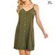 thumbnail image 1 of Vestido sin mangas con tirantes ajustables y cuello en V para niña, Verde, XL Sweethay AP001327-14, 1 of 7