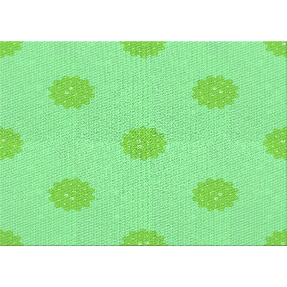 Ahgly Company Indoor Rectangle Patterned Jade Green Area Rugs, 8' x 10'