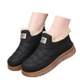 thumbnail image 4 of Wovix Womens Winter Snow Boots Waterproof Insulated Warm Faux Fur Lined Ankle Slip On Walking Comfortable Outdoor Boot Daily Black 40, 4 of 7