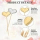 thumbnail image 3 of Uxcell Toppers de Cupcake en Forma de Corazón, Palitos de Cupcake en Forma de Corazón, Adecuados para Decoraciones de Pasteles de Cumpleaños Multicolor, 3 of 7