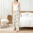 thumbnail image 6 of Lsque Gold Snowflake Print Women's Pajama Pants, Lounge Pant - Comfortable Home Wear,Elastic Waistband, Stylish Design-Large, 6 of 9