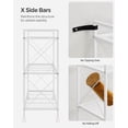 thumbnail image 3 of Estante de almacenamiento SONGMICS de metal de 3 niveles con ruedas de 80 x 32 x 85,5 cm, blanco, 3 of 7
