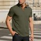 thumbnail image 5 of Ceisia Men's Slim Fit Short Sleeve Polo Shirt Herringbone Texture Color-Blocked Henley Collar Spring Summer Shirt Gift, 5 of 6