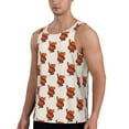 Adobk Snake Around Heart Print Men's Workout Tank Tops Sleeveless Mesh