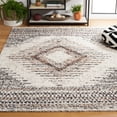 thumbnail image 2 of SAFAVIEH Jericho Marjan Aztec Polyester Shag Area Rug, Black/Rust, 9' x 12', 2 of 8