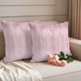thumbnail image 6 of Outdoor Pillow Covers 18x18 Set of 2, Pink Waterproof Patio Throw Pillow Covers for Couch Sofa Chair, Modern Abstract Art Ombre Striped Decorative Pillowcases for Throw Pillows, 6 of 9