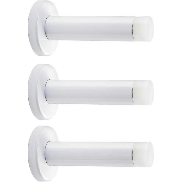Tope de puerta de 3,5 pulgadas, de acero inoxidable con puntas de goma, para montaje en pared, 3 unidades, 20241206..020