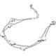 thumbnail image 2 of Rose Gold Heart Women's Bracelet Bracelet Bracelet With Heart Pendants Double, 2 of 4
