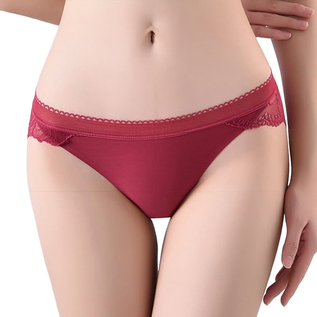 B91xZ sous-Vêtements pour Femmes Strings Confort Extensible Culottes, Rouge L