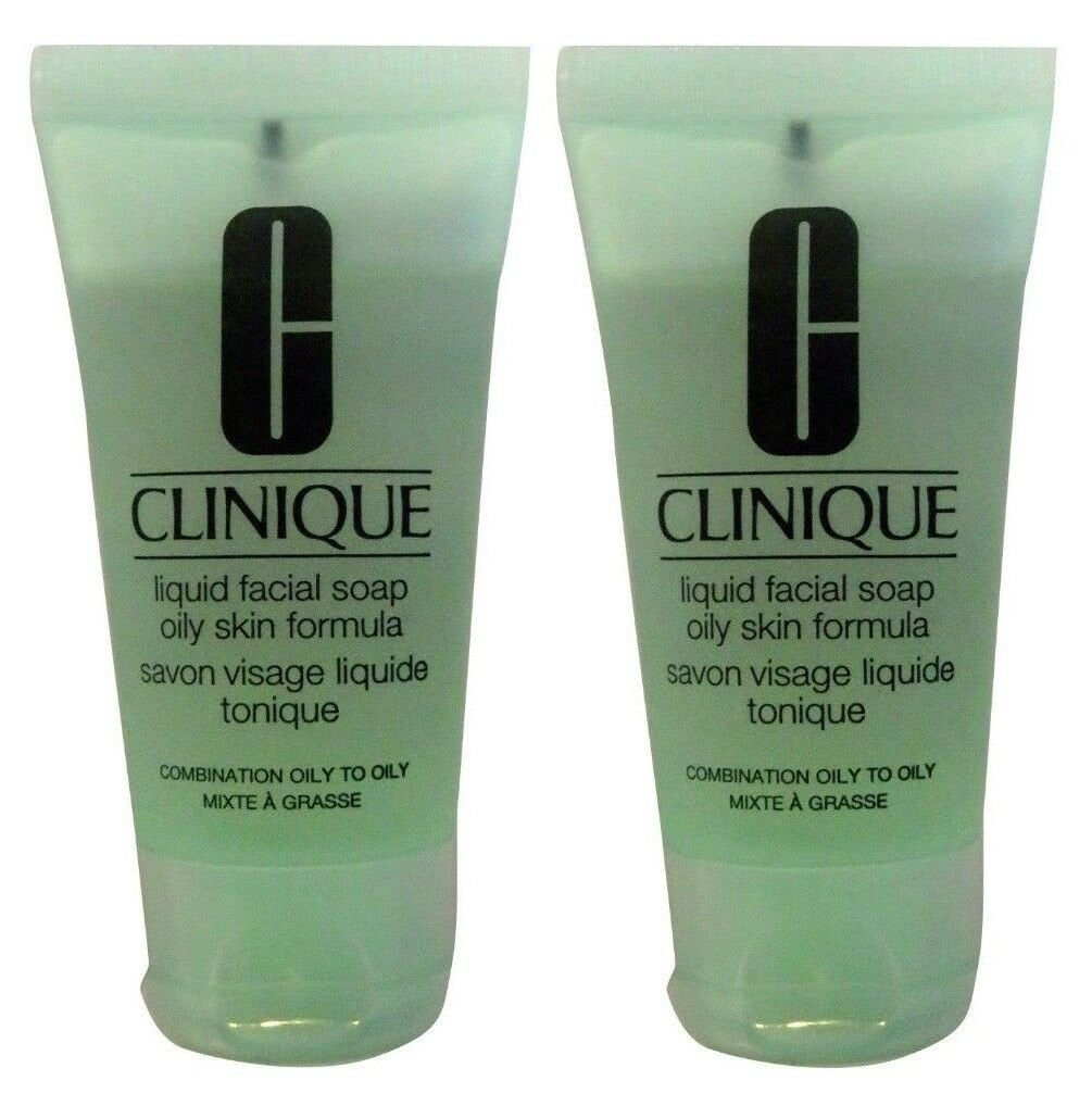 Clinique Liquid Facial Soap Oil Skin Formula 1 oz Lot of 2, Mini
