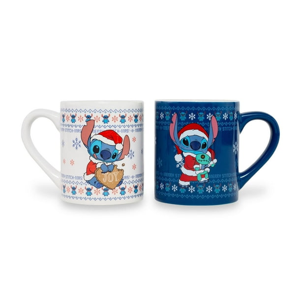 Juego de 2 tazas de cerámica Silver Buffalo Disney Lilo & Stitch, 14 onzas