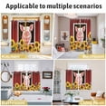 thumbnail image 5 of Pigs Sunflowers Kitchen Curtains Window Panels, Farmhouse Red Barn Flowers Animals Insulated Window Treatment Curtain, Grommet Curtains for Bedroom/Living Room/Bathroom, 2 Piece 42"Wx84"L, 5 of 8