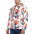 thumbnail image 2 of KLL Koi Fish And Corals Print Mens Hoodie Long Sleeve Casual Pullover Hooded Sweatshirt Fashion Drawstring Hoodies with Pocket-XX-Large, 2 of 6