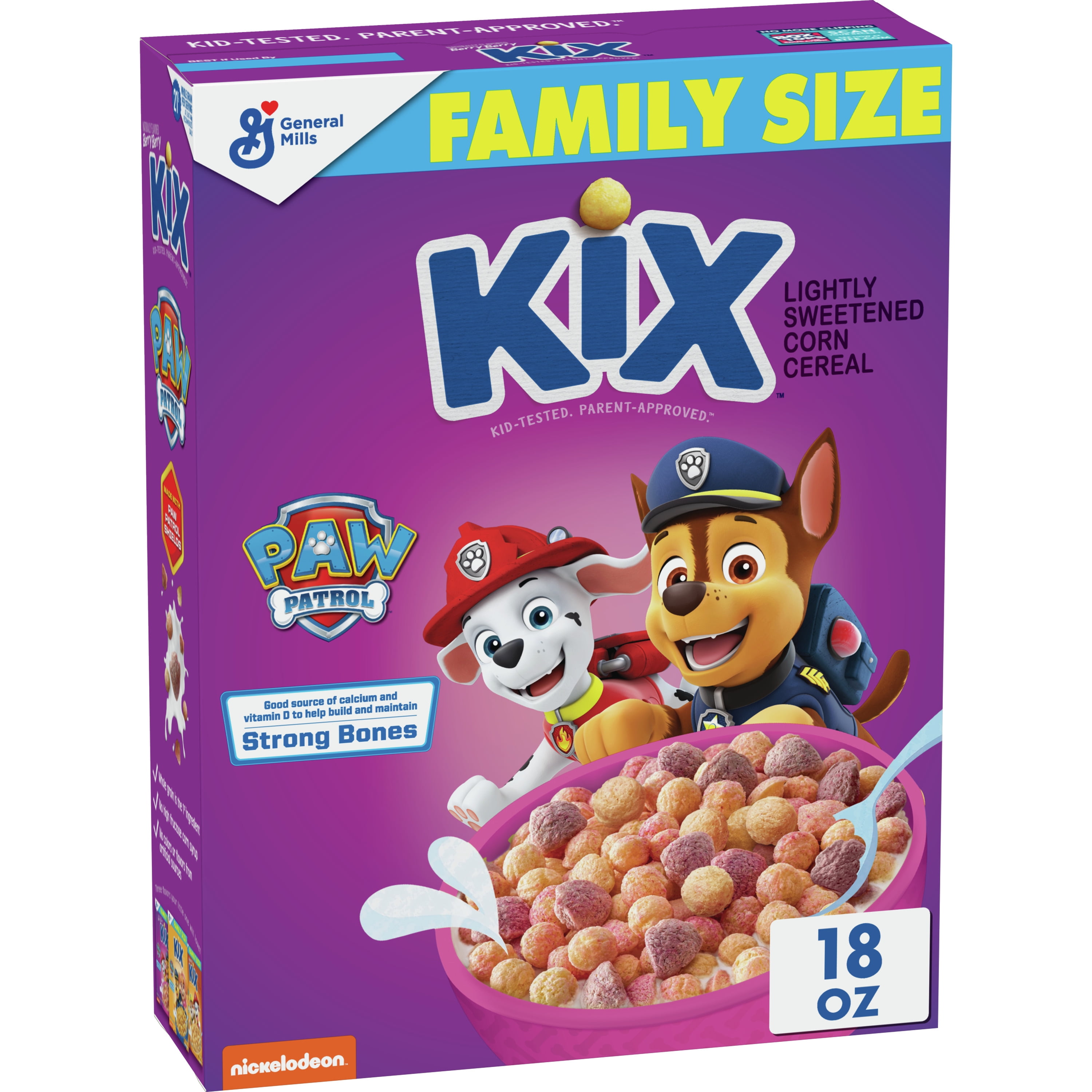 Kix PAW Patrol, Whole Grain Cereal, Berry Berry, 18 oz