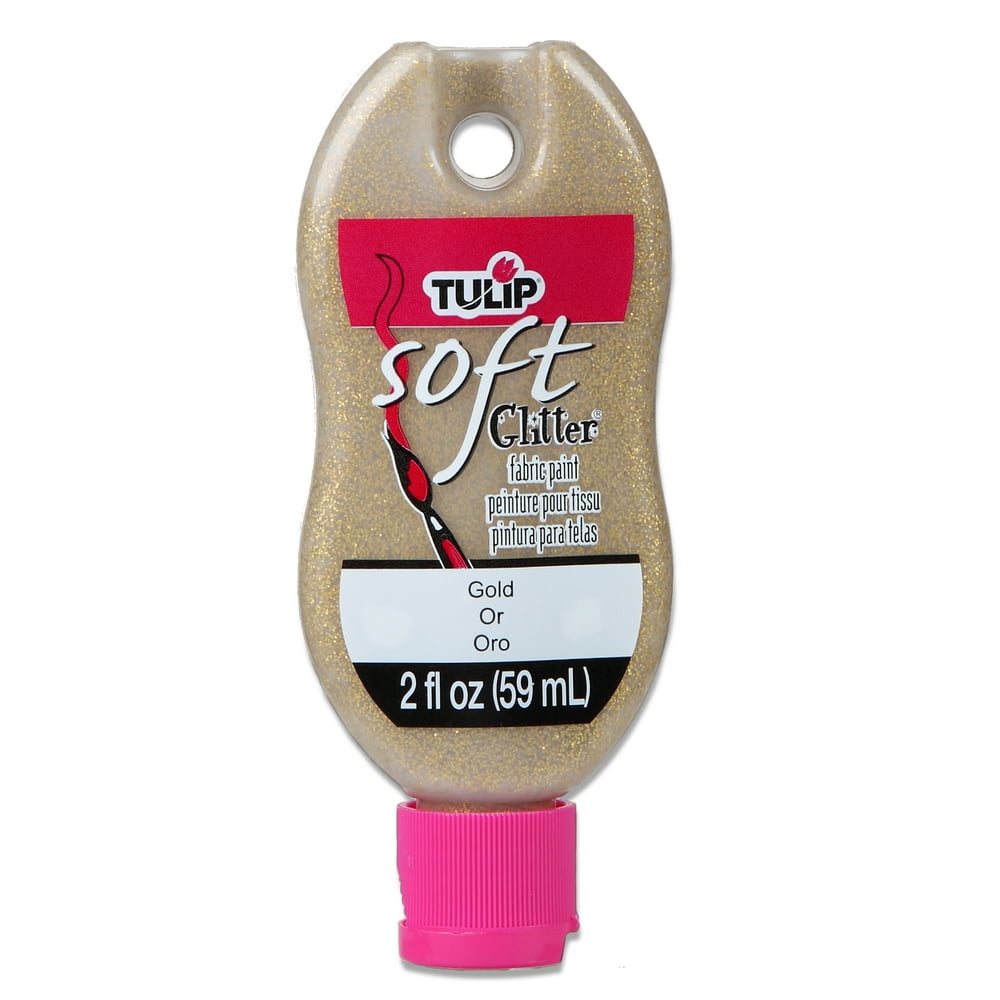 Tulip Soft Matte Fabric Paint 2ozGlitter Gold