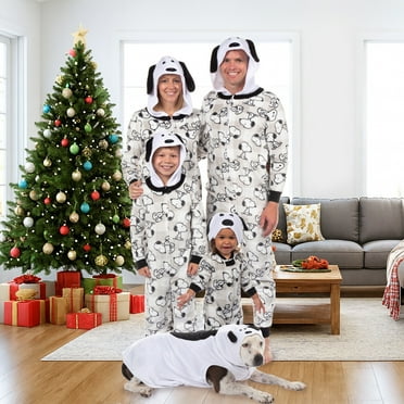Peanuts Women's Matching Family Pajamas Snoopy Union Suit with Hood, Sizes S-XXXL