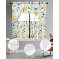 thumbnail image 3 of Spring Leaves Kitchen Curtains Sets 24 Inch Length with Valance, Colorful Botanical Eucalyptus Vines Plants Swag Valances and Tiers Curtain Set Drapes Swag Curtains for Living Room, Bathroom, Bedroom, 3 of 6