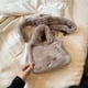 thumbnail image 5 of Bolso Mujer Fluffy Satchel Suave Casual Bolsos Peludos Damas Citas ( ) Café, 5 of 9