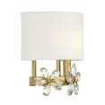 thumbnail image 4 of Warm Brass One Light Wall Sconce from the Dahlia Collection, 4 of 5