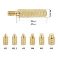 thumbnail image 3 of Uxcell 1000pcs M2 M2.5 M3 M4 M5 M6 Metric Threaded Inserts Brass Heat Set Insert Knurled Nuts Assortment Kit, 3D Printing Brass Nuts Female Threaded Inserts Nuts with Heat Set Insert Tips, 3 of 6