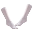 thumbnail image 2 of 2x algodón sandalia tobillo dividido 2 dedos calcetines japoneses Tabi calcetí Blanco, 2 of 9