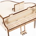 thumbnail image 3 of FONDOTIN 1Piece Diy Handcrafted Assembling Piano Musical Box Iron Wood Material Plaything, 3 of 5