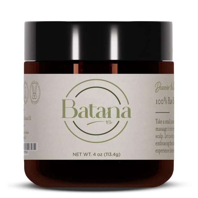 Aceite de Batana real para el crecimiento del cabello - Procedente de Honduras Aceite de Batana sin refinar puro y natural para un cabello más grueso y fuerte - 4 Oz